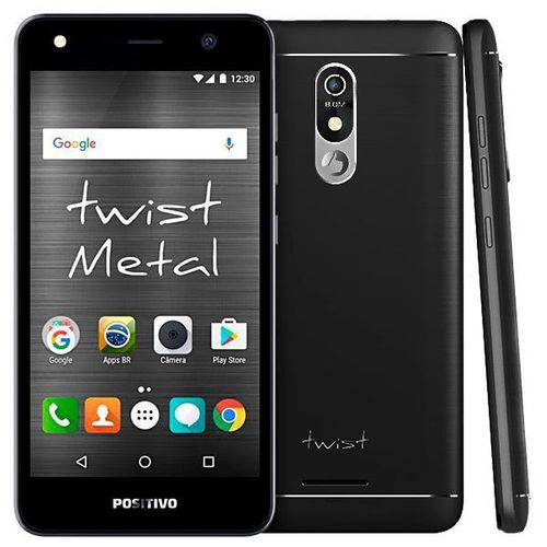 Smartphone Positivo Twist Metal S530 Dual SIM 16GB Tela de 5.2” 5MP/8MP OS 7.0 - Pret