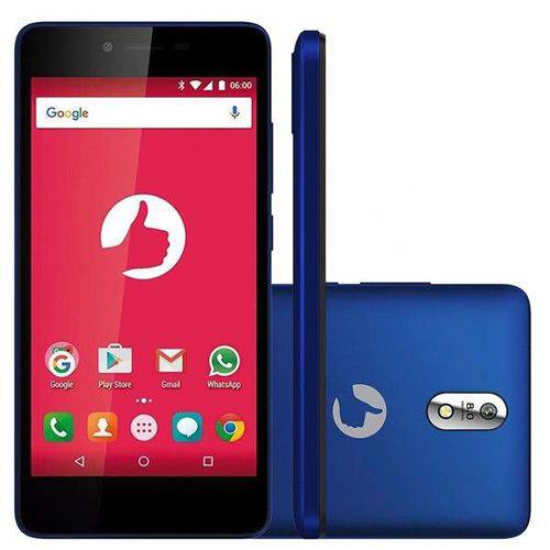 Smartphone Positivo Twist S520 4g, Quad Core 4g, Android 6.0, 8gb, Tela 5, 8mp - Azul e Dourado