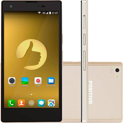 Smartphone Positivo X800 Dual Chip Desbloqueado Android 4.4 5" 8GB 3G 13MP - Dourado