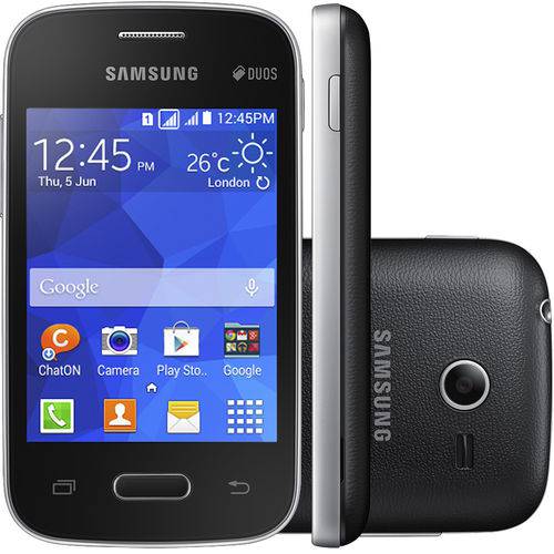 Smartphone Samsung G110B Galaxy Pocket II Duos, 3G Android 4.4 4GB Câmera 2MP Tela 3,3¿, Preto