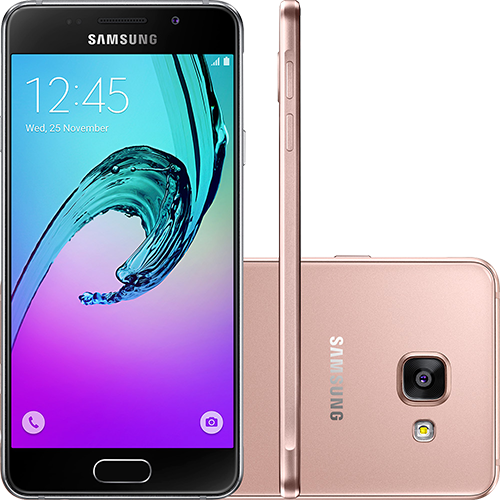 Smartphone Samsung Galaxy A3 Dual Chip Android 6.0 Tela 4.7" 16GB 4G Câmera 13MP - Rosê