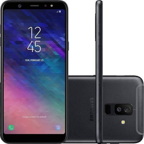 Smartphone Samsung Galaxy A6+ 64gb + Capa e Película Dual Chip Android 8.0 Tela 6" Octa-core 1.8ghz 4g Câmera 16mp F1.7 + 5mp F1.9 (dual Cam) - Preto