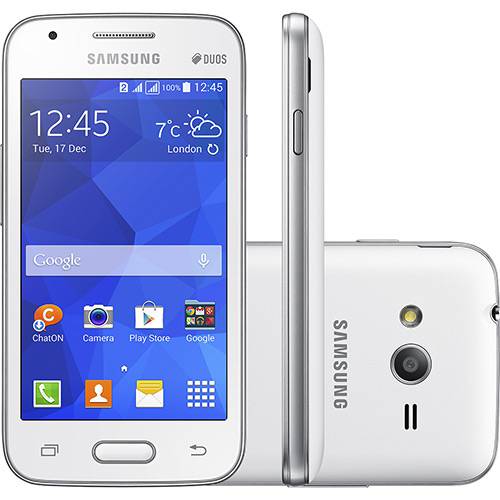 Smartphone Samsung Galaxy Ace 4 Duos Dual Chip Desbloqueado Android 4.4 Tela 4" 4GB 3G Câmera 5MP - Branco