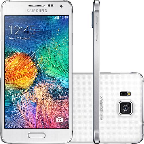 Smartphone Samsung Galaxy Alpha Android 4.4 Tela 4.7" 32GB 4G Câmera 12MP - Branco