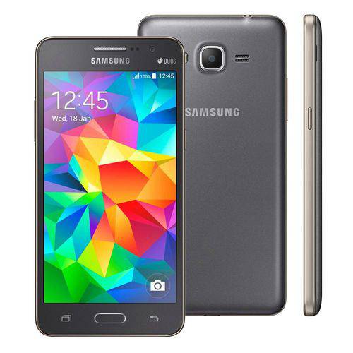 Smartphone Samsung Galaxy Gran Prime Duos, 8gb, Preto, Quadcore 1.3ghz, Camera 8mp