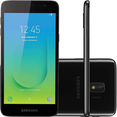 Smartphone Samsung Galaxy J2 Core 16GB Dual Chip Tela 5'' Câmera 8MP 5MP Android Go 8.1 Preto