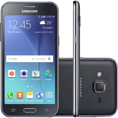 Smartphone Samsung Galaxy J2 Dual Chip Android 5.1 Tela 4.7" 8GB 4G Wi-Fi Câmera 5MP - Preto
