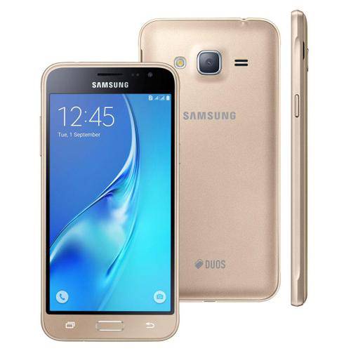 Smartphone Samsung Galaxy J3 Duos 8gb Quad Core Dual Chip - 4g Câm. 8mp Tela 5" Dourado