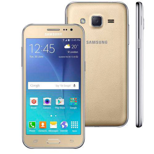 Smartphone Samsung Galaxy J2 Tv Duos Dourado com Dual Chip, Tela 4.7", Tv Digital, 4g, Câmera 5mp, a