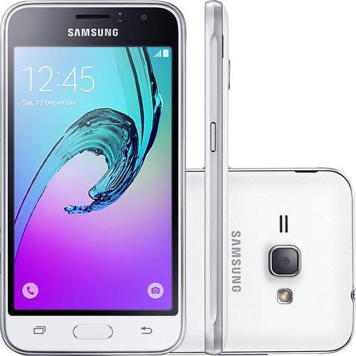 Smartphone Samsung Galaxy J1 2016 J120h Branco, Dual Chip, Tela 4.5", Câm 5mp, Mem 8gb, Android 5.1