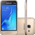 Smartphone Samsung Galaxy J1 Mini Dual Chip Android 5.1 Tela 4` 8GB 3G - Dourado + Bastão de Selfie
