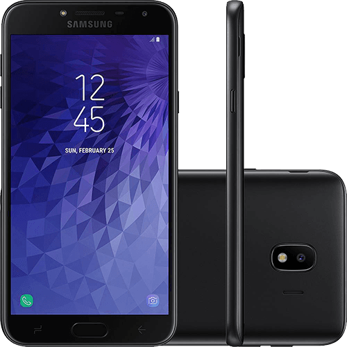 Smartphone Samsung Galaxy J4 16GB Dual Chip Android 8.0 Tela 5.5" Quad-Core 1.4GHz 16GB 4G Câmera 13MP - Preto