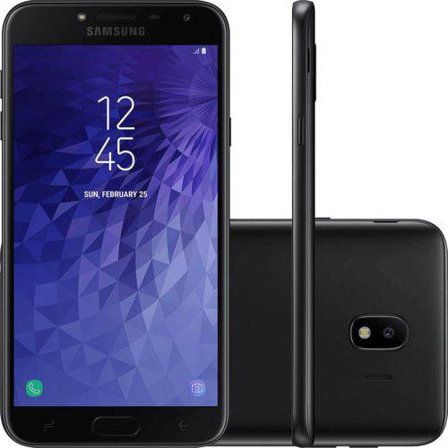 Smartphone Samsung Galaxy J4 16gb Dual Chip Android 8.0 Tela 5.5" + Micro Sd Classe 10 32gb Dual 4g - Preto