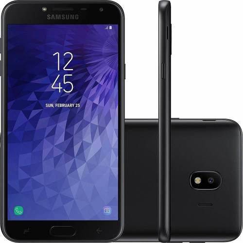 Smartphone Samsung Galaxy J4 + Capa e Película 16gb Dual Chip Android 8.0 Tela 5.5" Quad-core 1.4ghz 16gb 4g Câmera 13mp - Preto