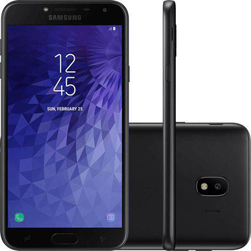 Smartphone Samsung Galaxy J4 32gb Dual Chip Android 8.0 Tela 5.5" 1.4ghz 4g + Micro Sd Classe 10 32gb - Preto