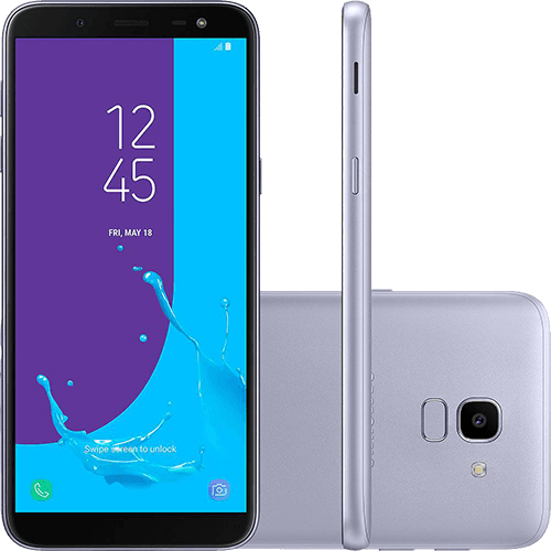 Smartphone Samsung Galaxy J6 32GB Dual Chip Android 8.0 Tela 5.6" Octa-Core 1.6GHz 4G Câmera 13MP com TV - Prata