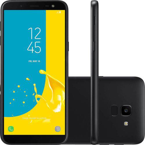 Smartphone Samsung Galaxy J6 32gb Dual Chip Android 8.0 Tela 5.6" Octa-core 1.6ghz 4g Câmera 13mp + Micro Sd Classe 10 32gb - Preto