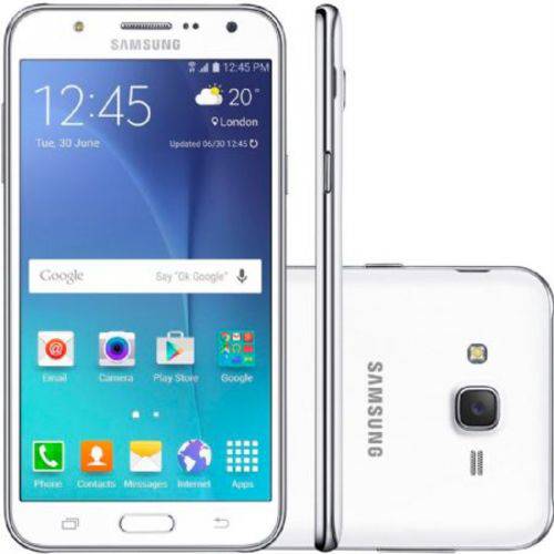Smartphone Samsung Galaxy J7 Duos, Branco, J700M, Tela de 5.5, 16GB, 13MP
