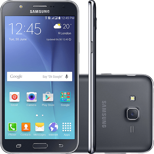 Smartphone Samsung Galaxy J7 Duos Dual Chip Desbloqueado Oi Android 5.1 Tela 5.5" 16GB 4G Wi-Fi Câmera 13MP - Preto