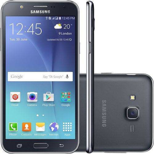 Smartphone Samsung Galaxy J7 Duos J700m, Preto, Tela 5.5'', 4g + Wifi, Android 5.0, 13mp, 16gb