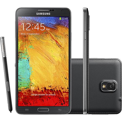 Smartphone Samsung Galaxy Note III Preto Android 4.3 Câmera de 13 MP Wi-Fi 4G Caneta S Pen