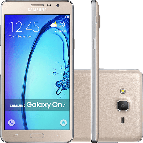 Smartphone Samsung Galaxy On 7 Dual Chip Android 5.1 Tela 5.5" 8GB 4G Câmera 13MP - Dourado