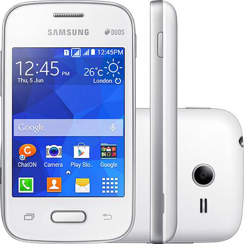 Smartphone Samsung Galaxy Pocket 2 Duos Dual Chip Desbloqueado Android Tela 3.3" 4GB 3G Wi-Fi Câmera 2MP - Branco