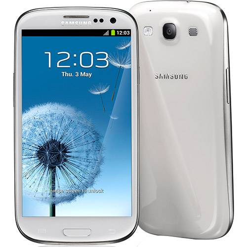 Smartphone Samsung Galaxy S III I9300 Desbloqueado Ceramic White - Android 4.0 3G Wi-Fi Câmera 8MP Memória Interna 16GB GPS