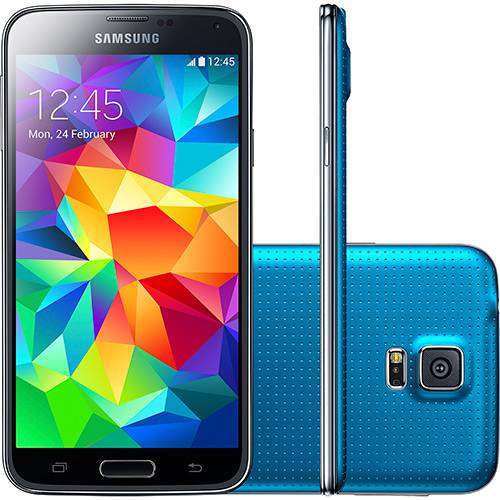 Smartphone Samsung Galaxy S5 Desbloqueado Android 4.4 Tela 5.1" 16GB 4G Wi-Fi Câmera 16 MP - Azul