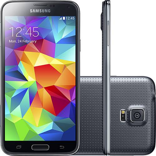 Smartphone Samsung Galaxy S5 Desbloqueado Vivo Android 4.4.2 Tela 5.1" 16GB 4G Wi-Fi Câmera 16MP - Preto