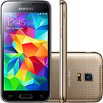Smartphone Samsung Galaxy S5 Mini Duos Dual Chip Desbloqueado Android 4.4 Tela 4.5" 16GB 3G Wi-Fi Câmera 8MP GPS - Dourado