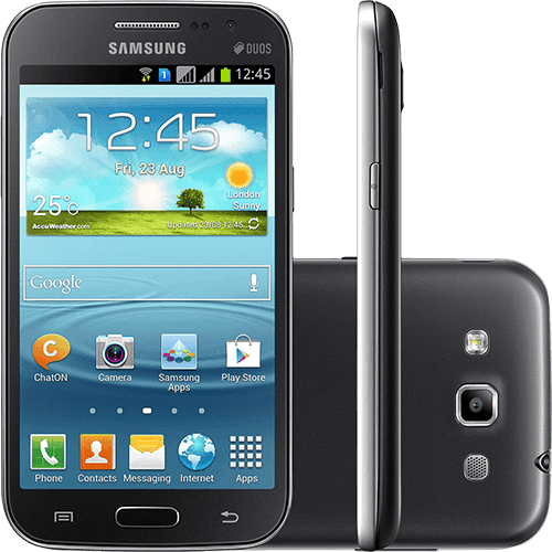 Smartphone Samsung Galaxy Win Duos Dual Chip Desbloqueado Android 4.1 Tela " 8GB 3G Wi- Fi Câmera 5MP GPS - Cinza