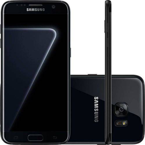 Smartphone Samsung Glaxy S7 Edge Black Piano 128GB Tela de 5.5" 4G Câmera de 12MP Octa-Core 1.6GHz