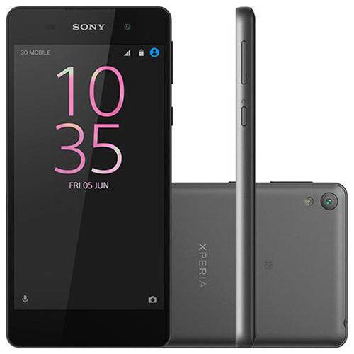 Smartphone Sony Xperia E5 Preto F3313 4g Camera 13 MP Tela 5 16gb Quad Core 1.3ghz