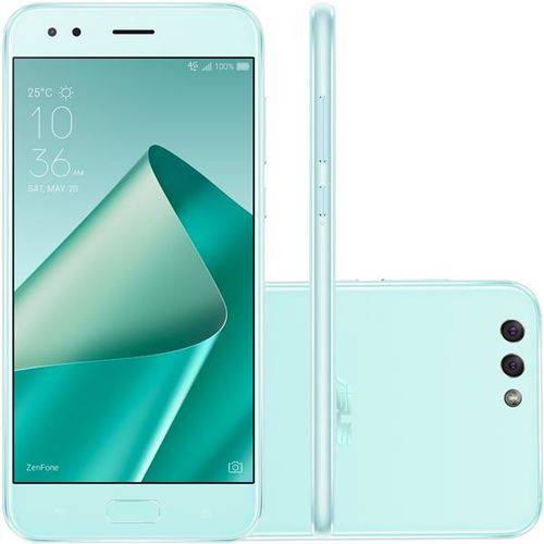 Smartphone Zenfone 4 6Gb Ram Dual Chip Android Tela 5.5//' Snapdragon 64Gb 4G 12Mp + 8Mp -Asus Verde