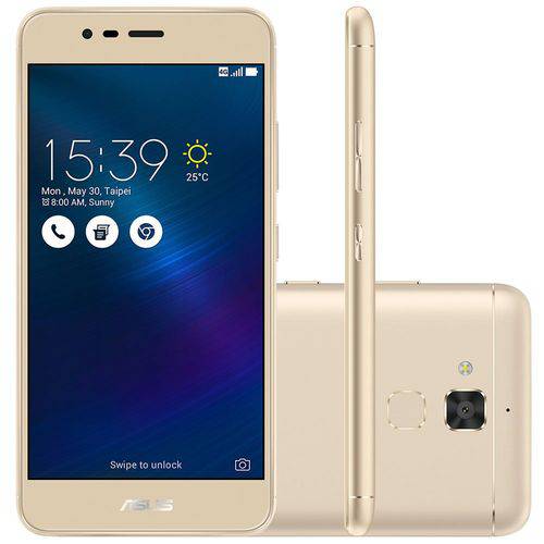 Smartphone Zenfone 3 Max Asus 32gb Tela 5.2 Polegadas Android 4g Zc520tl Dourado