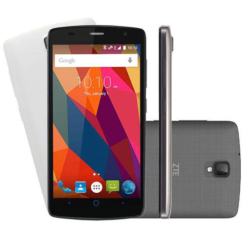 Smartphone Zte Shade L5 Dual Cinza - Android 5.1 Lollipop, Câmera 8mp, Tela 5” + Capa Branca