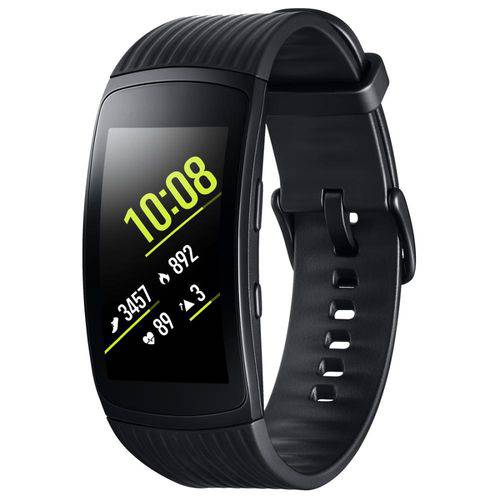 Smartwatch Samsung Gear Fit2 Pro Grafite Tela 1,5", 4Gb, GPS, Pulseira G