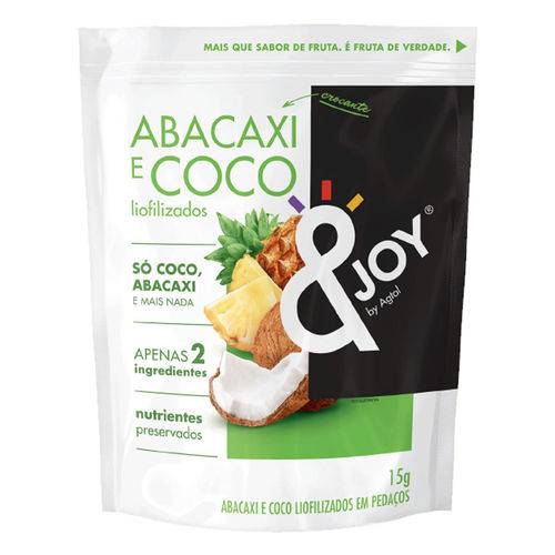 Snack Abacaxi e Coco Liofilizados 15g - Agtal &joy