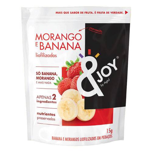 Snack Banana e Morango Liofilizados 15g - Agtal &joy