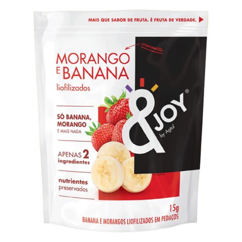 Snack Banana e Morango Liofilizados 15g - Agtal &Joy