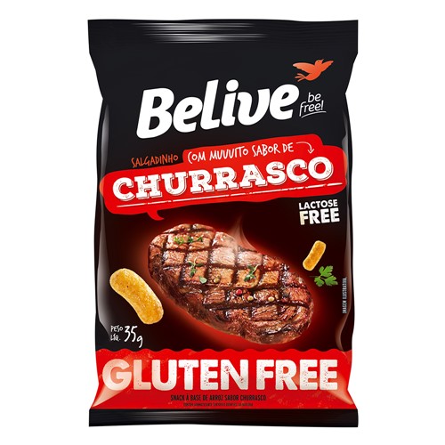 Snack BeLive Be Free Churrasco Sem Glúten e Sem Lactose com 35g