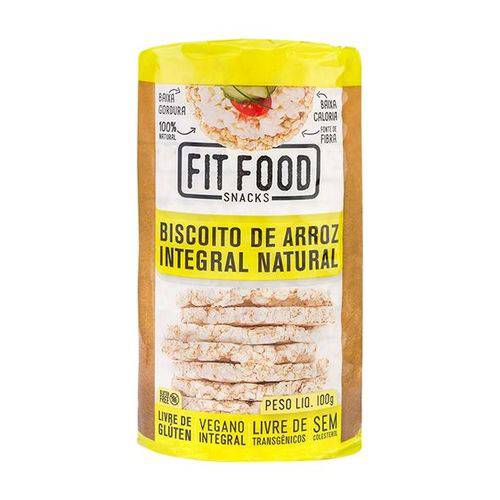 Snack Biscoito de Arroz Natural 100g - Fit Food