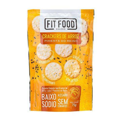 Snack Cracker de Arroz Pimenta do Reino 75g - Fit Food