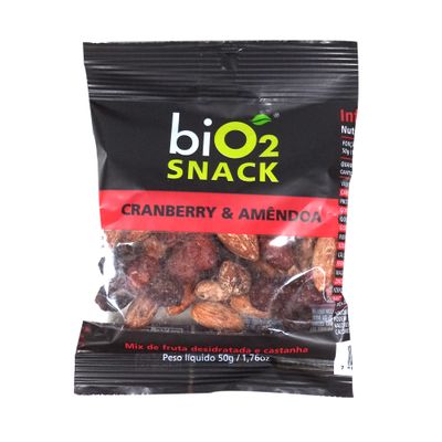 Snack Cranberry e Amêndoa 50g - BiO2
