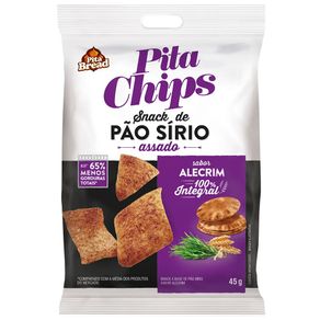 Snack de Pão Sírio 100% Integral Sabor Alecrim Pita Chips 45g
