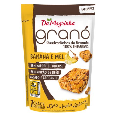 Snack Granola 7 Grãos Banana e Mel 35g - da Magrinha
