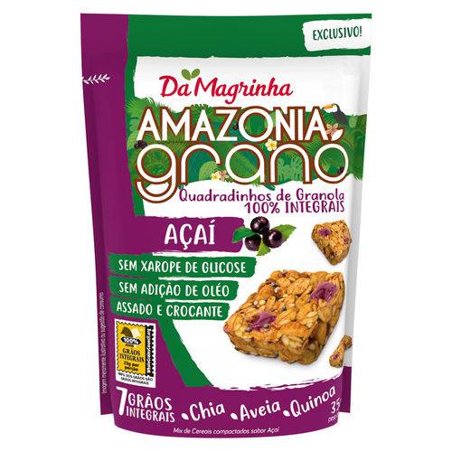 Snack Granola Amazonia 7 Grãos Açaí 35g - da Magrinha