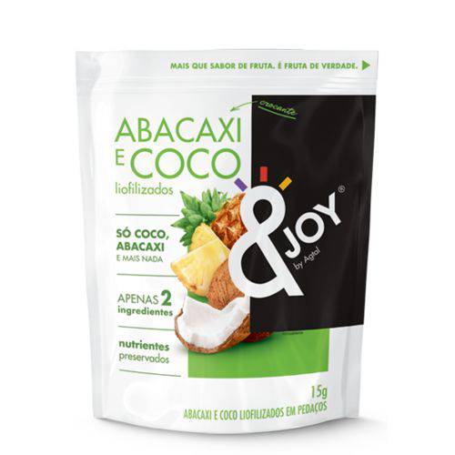 Snack Liofilizado Abacaxi e Coco 15g - &Joy Agtal