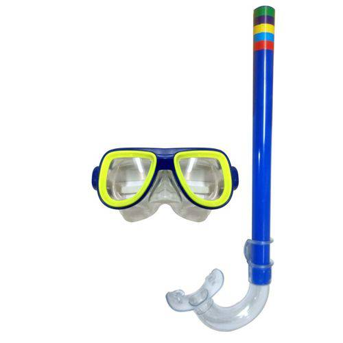Snorkel com Máscara Azul Belfix 39800 Profissional Ajustável